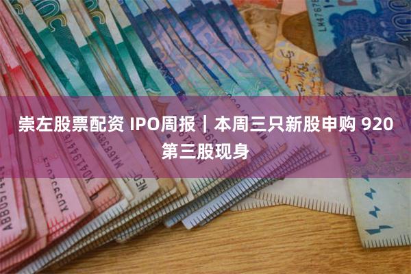 崇左股票配资 IPO周报｜本周三只新股申购 920第三股现身