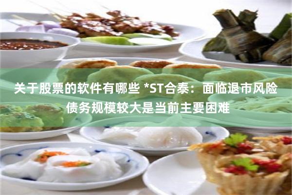 关于股票的软件有哪些 *ST合泰：面临退市风险 债务规模较大是当前主要困难