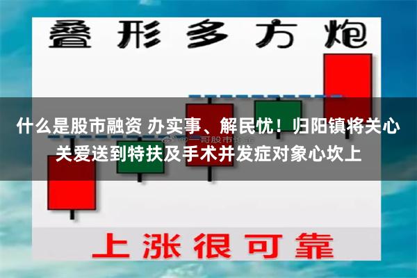 什么是股市融资 办实事、解民忧！归阳镇将关心关爱送到特扶及手术并发症对象心坎上