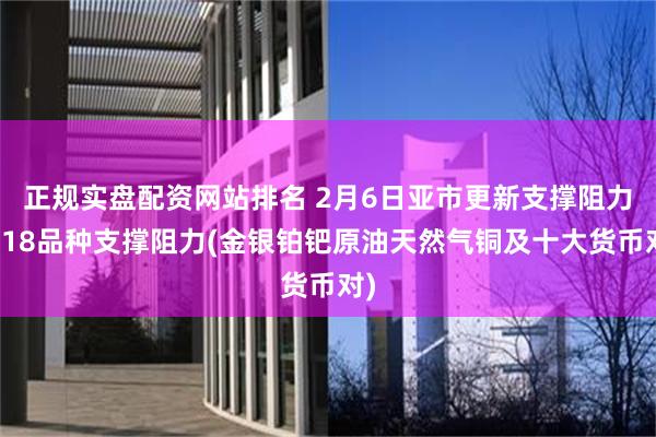 正规实盘配资网站排名 2月6日亚市更新支撑阻力：18品种支撑阻力(金银铂钯原油天然气铜及十大货币对)