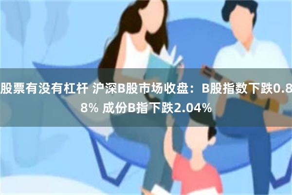 股票有没有杠杆 沪深B股市场收盘：B股指数下跌0.88% 成份B指下跌2.04%